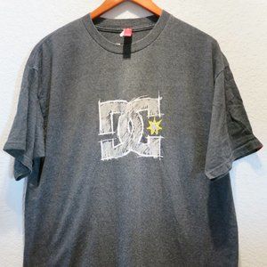 DC Vintage Skate T-Shirt, Large, Charcoal Gray
